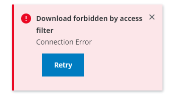 Error message