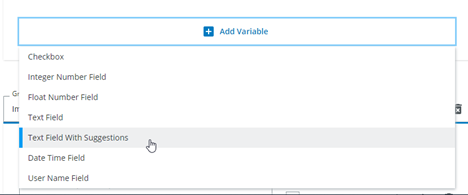 Adding text field with suggestions