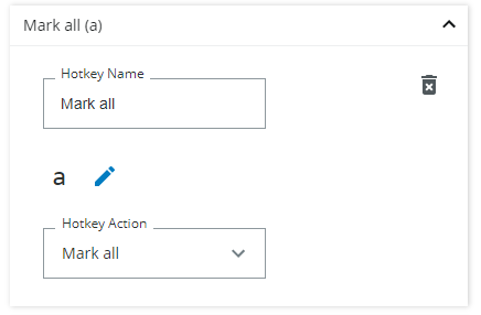 Mark all hotkey