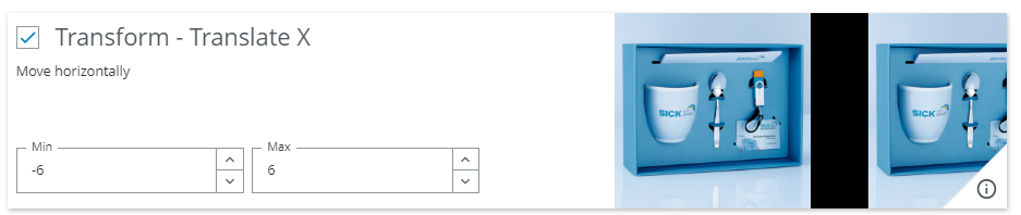 Augmentation setting view