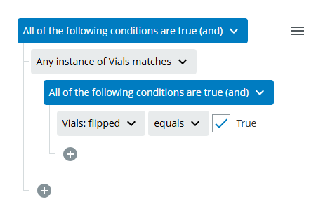 Filtering for flipped vials