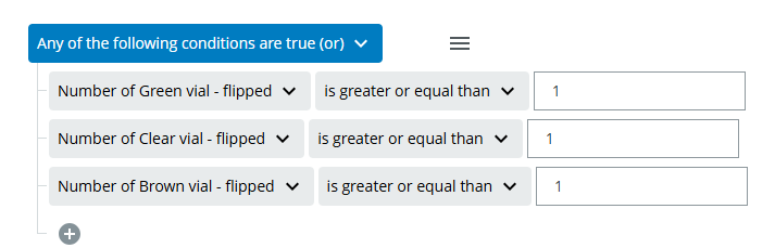 Filtering for flipped vials old way